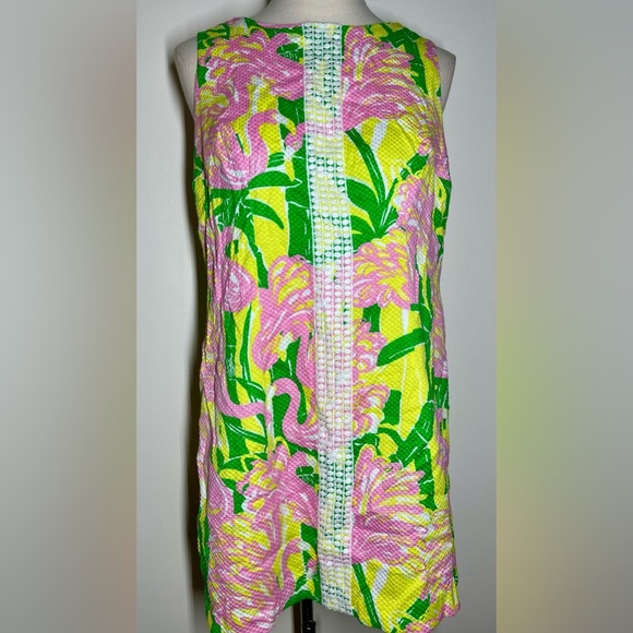Lilly Pulitzer | Flamingo Dress Pink / Yellow | 20th Anniversary Target | 20W - Picture 6 of 6